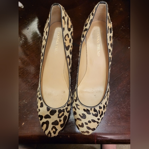 Ivanka Trump Animal Print Real Leather Real Cow Fur - Picture 2 of 3